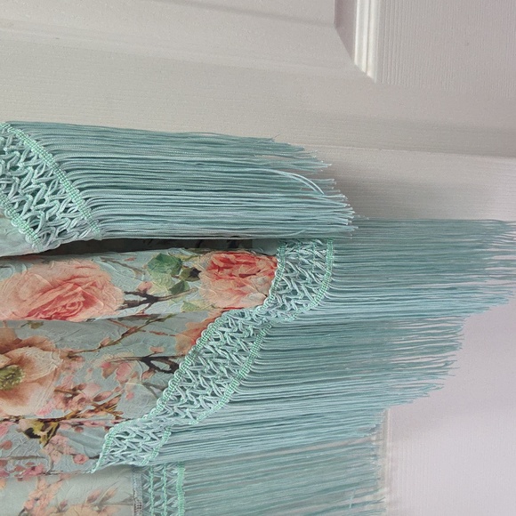 Vintage Havana Floral Kimono with Fringe - Picture 3 of 5